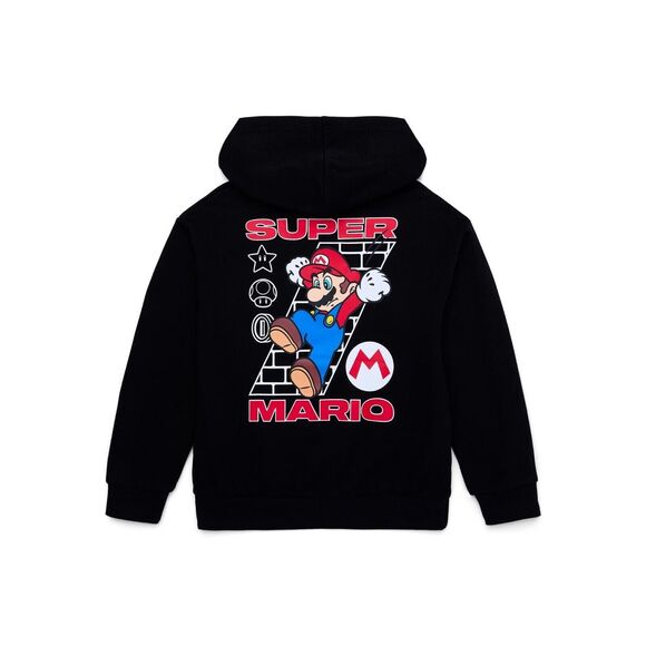 New with Tags Super Mario black Pullover Hoodie, Boys Size (10-12), Nintendo - Picture 1 of 2
